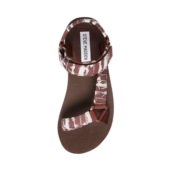 Steve Madden Henley Tan Sandalen Dames Bruin Bruin | SM-924FM