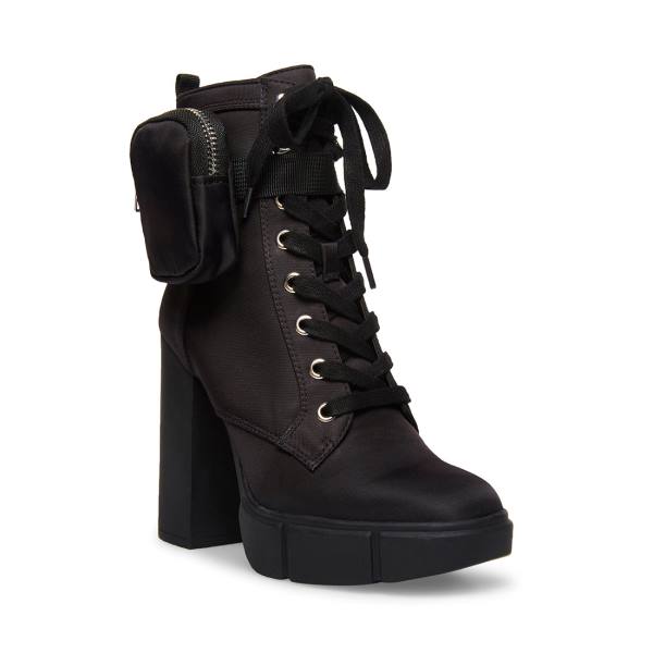 Steve Madden Herrick Enkellaarsjes Dames Zwart | SM-687IP