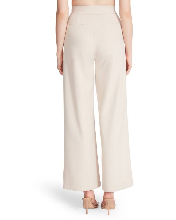 Steve Madden High Waisted Trouser Ivory Broeken Dames Wit | SM-951HI