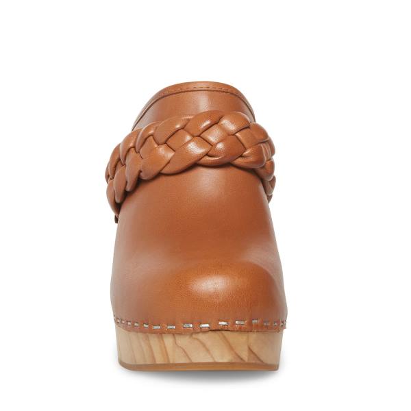 Steve Madden Highland Cognac Leren Heel Hakken Dames Bruin | SM-591YM