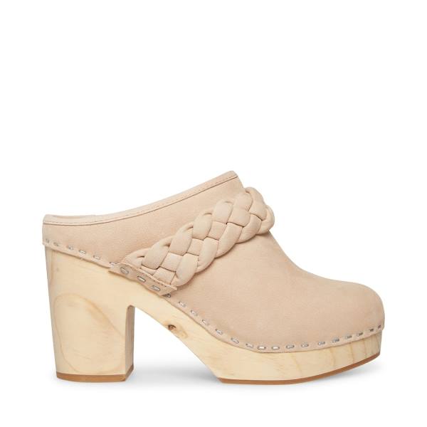 Steve Madden Highland Tan Nubuck Heel Hakken Dames Bruin | SM-450TQ