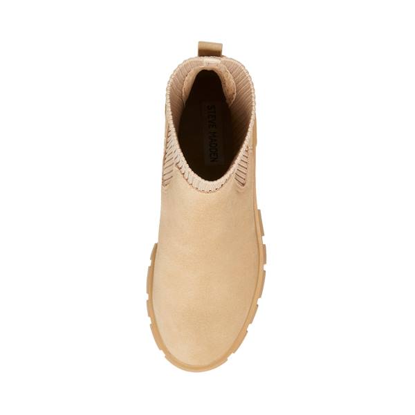 Steve Madden Hutch Sand Suede Enkellaarsjes Dames Bruin | SM-784QG