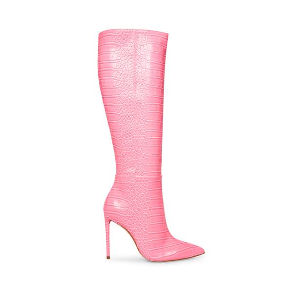 Steve Madden Idina Crocodile Laarzen Dames Roze | SM-389OH