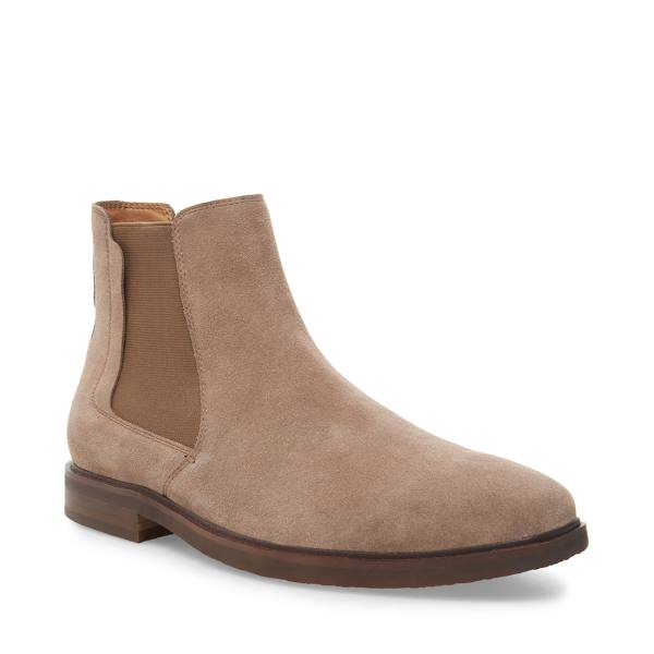 Steve Madden Insider Taupe Suede Laarzen Heren Grijs Bruin | SM-104AS