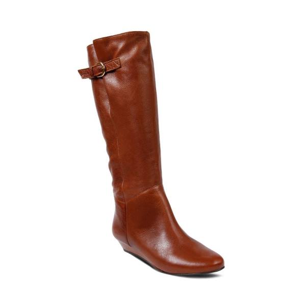 Steve Madden Intyce Cognac Leren Laarzen Dames Bruin | SM-842GF