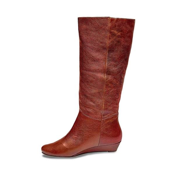 Steve Madden Intyce Cognac Leren Laarzen Dames Bruin | SM-842GF