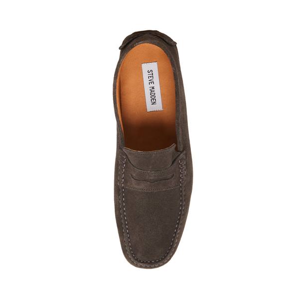 Steve Madden Italo Suede Loafers Heren Donkergrijs | SM-391TF