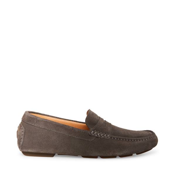 Steve Madden Italo Suede Loafers Heren Donkergrijs | SM-391TF