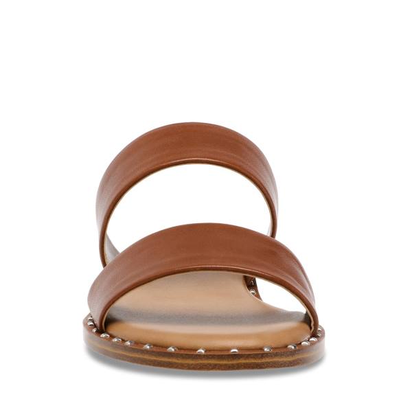 Steve Madden Ivara Cognac Leren Sandalen Dames Bruin | SM-278FU