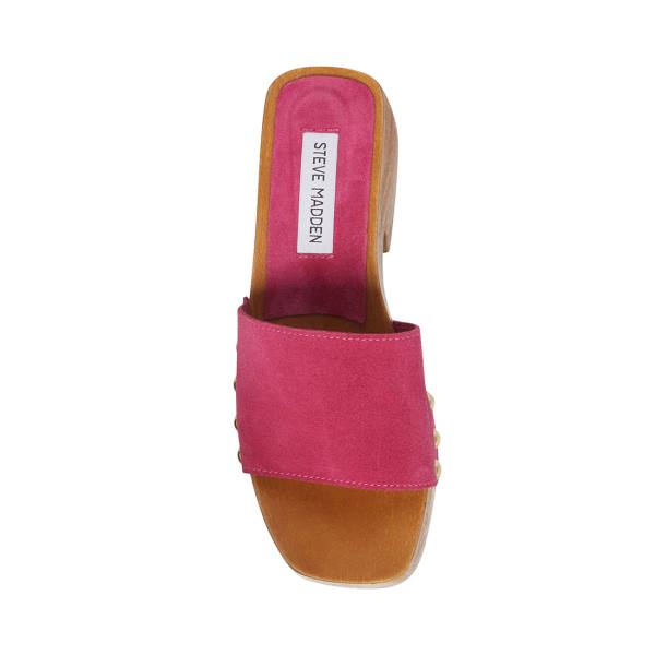 Steve Madden Izzy Suede Sandalen Dames Roze | SM-956KL