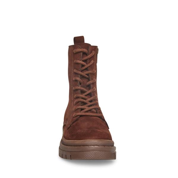 Steve Madden Jamisyn Nubuck Enkellaarsjes Dames Bruin | SM-981WJ