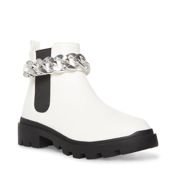 Steve Madden Jamuletc Enkellaarsjes Kinderen Wit | SM-983LN