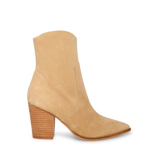 Steve Madden Janetta Sand Suede Enkellaarsjes Dames Bruin | SM-791LB