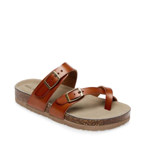 Steve Madden Jbeached Cognac Sandalen Kinderen Bruin | SM-081BO