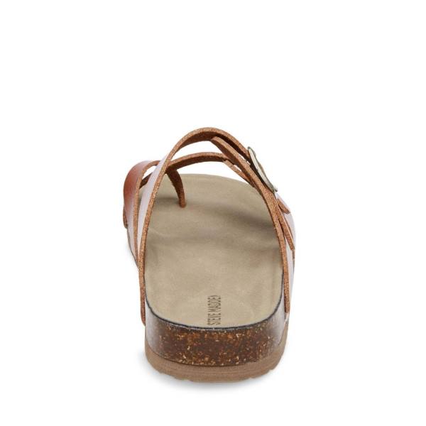 Steve Madden Jbeached Cognac Sandalen Kinderen Bruin | SM-081BO