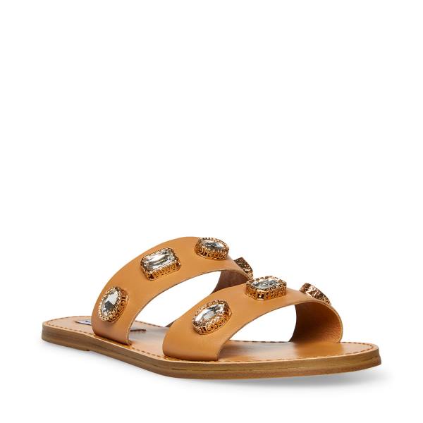 Steve Madden Jem Tan Sandalen Dames Bruin Gekleurd | SM-894DS