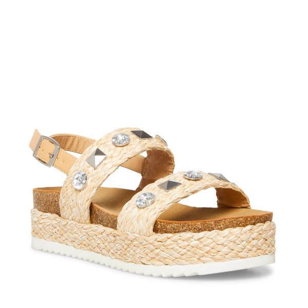 Steve Madden Jgemston Raffia Sandalen Kinderen Bruin | SM-246XL