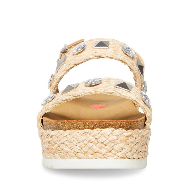 Steve Madden Jgemston Raffia Sandalen Kinderen Bruin | SM-246XL