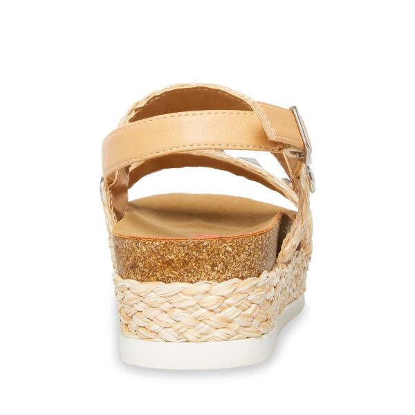 Steve Madden Jgemston Raffia Sandalen Kinderen Bruin | SM-246XL