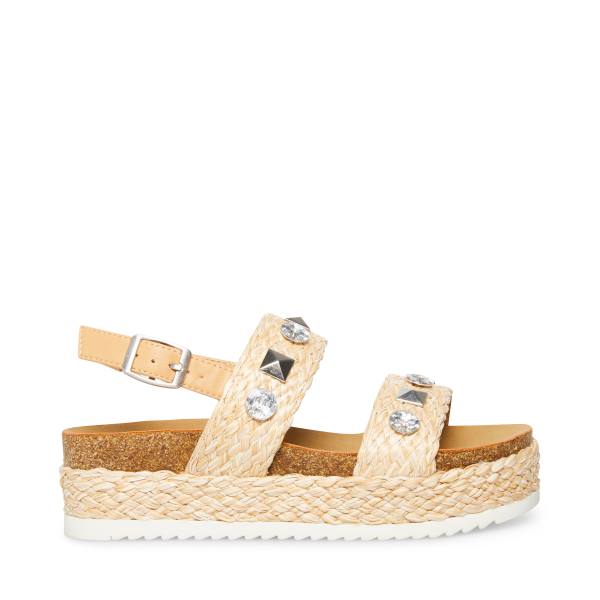 Steve Madden Jgemston Raffia Sandalen Kinderen Bruin | SM-246XL