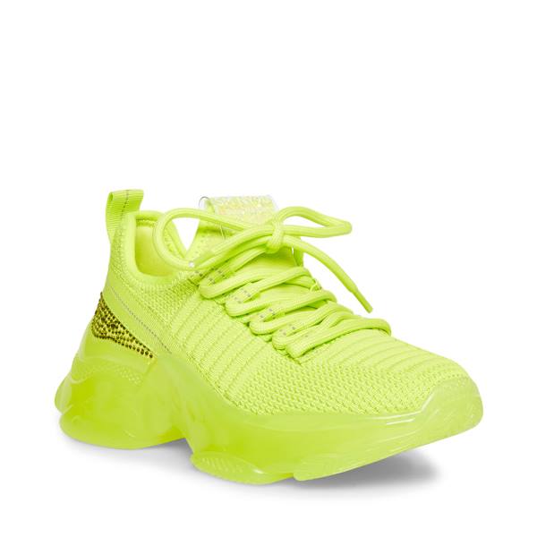 Steve Madden Jmaxima Neon Sneakers Kinderen Geel | SM-257EY