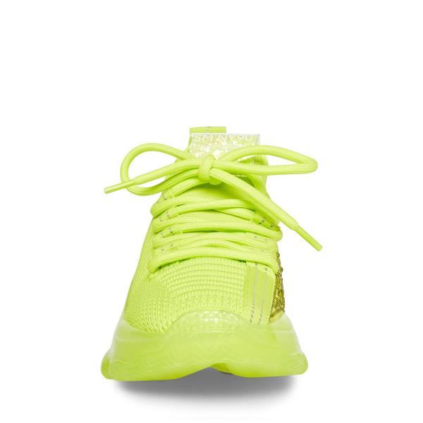 Steve Madden Jmaxima Neon Sneakers Kinderen Geel | SM-257EY