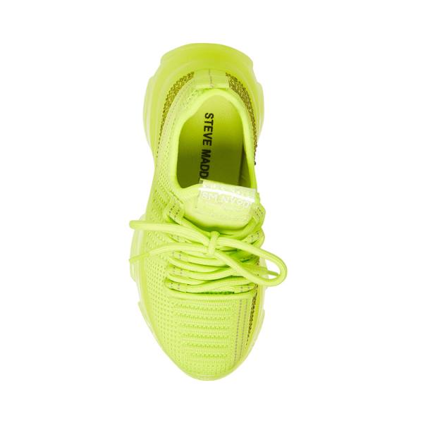 Steve Madden Jmaxima Neon Sneakers Kinderen Geel | SM-257EY