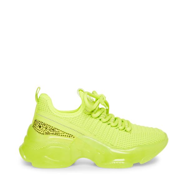 Steve Madden Jmaxima Neon Sneakers Kinderen Geel | SM-257EY