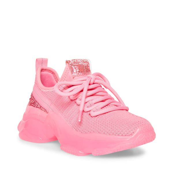 Steve Madden Jmaxima Neon Sneakers Kinderen Roze | SM-349HC