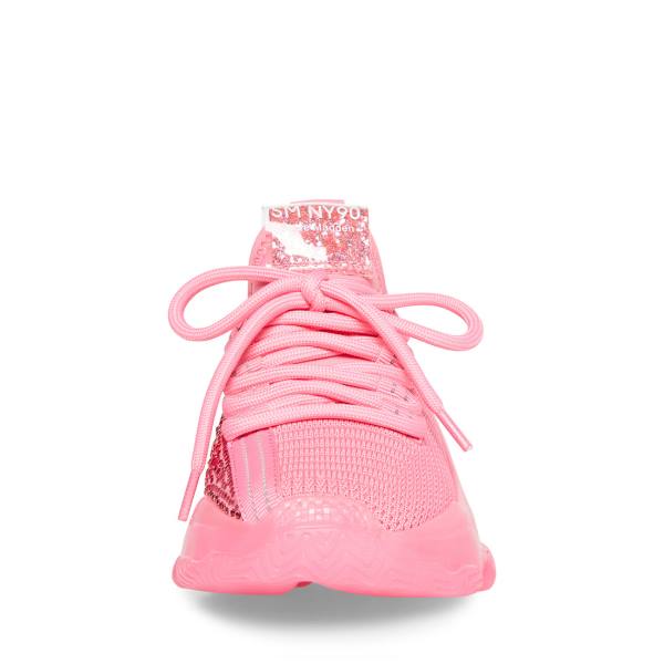 Steve Madden Jmaxima Neon Sneakers Kinderen Roze | SM-349HC