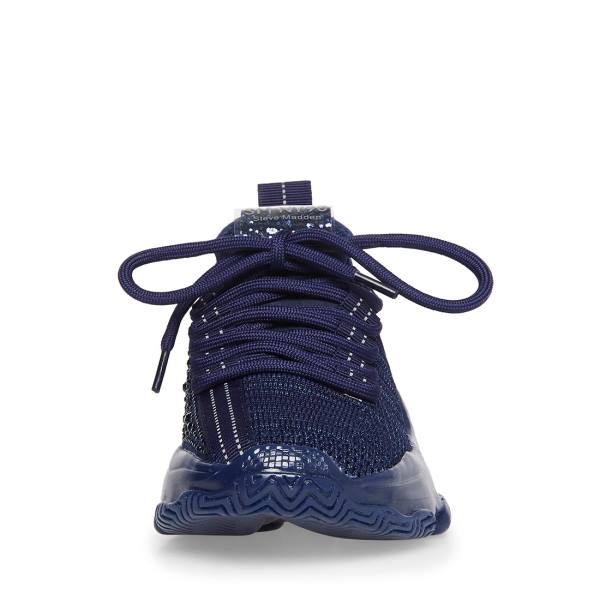 Steve Madden Jmaxima Sneakers Kinderen Donkerblauw | SM-913HB