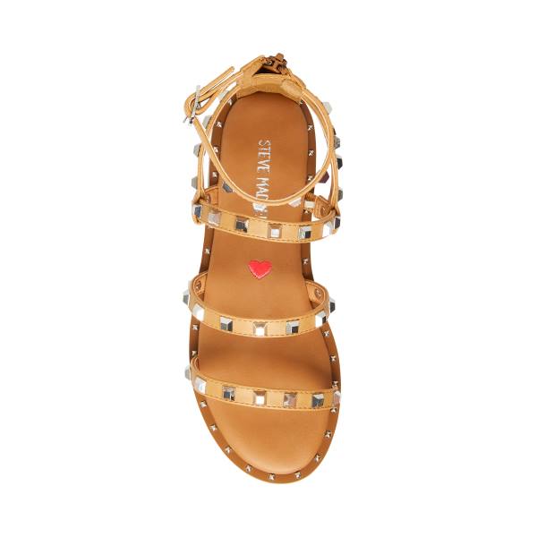 Steve Madden Jtravel Tan Sandalen Kinderen Bruin | SM-610PG