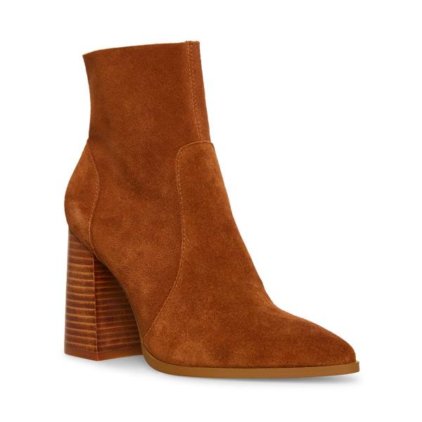 Steve Madden Julina Chestnut Suede Enkellaarsjes Dames Bruin | SM-954RF