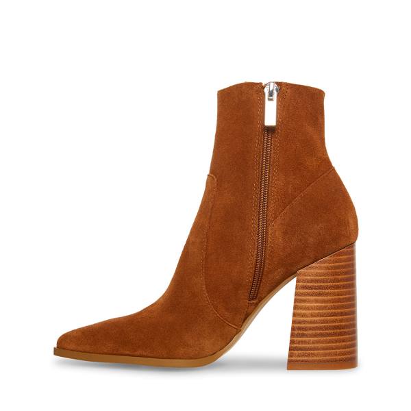 Steve Madden Julina Chestnut Suede Enkellaarsjes Dames Bruin | SM-954RF