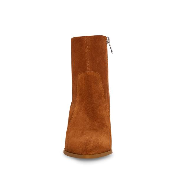 Steve Madden Julina Chestnut Suede Enkellaarsjes Dames Bruin | SM-954RF