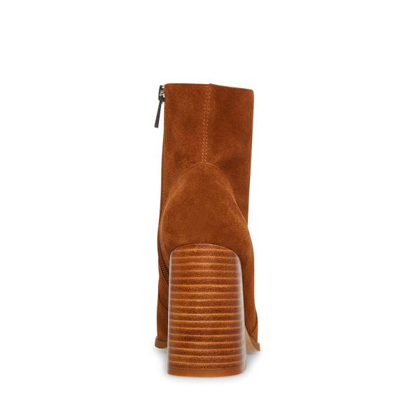 Steve Madden Julina Chestnut Suede Enkellaarsjes Dames Bruin | SM-954RF