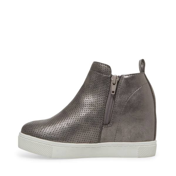 Steve Madden Jwrangle Pewter Sneakers Kinderen Blauw Grijs | SM-521YH