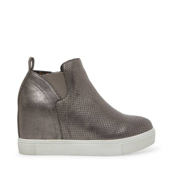 Steve Madden Jwrangle Pewter Sneakers Kinderen Blauw Grijs | SM-521YH