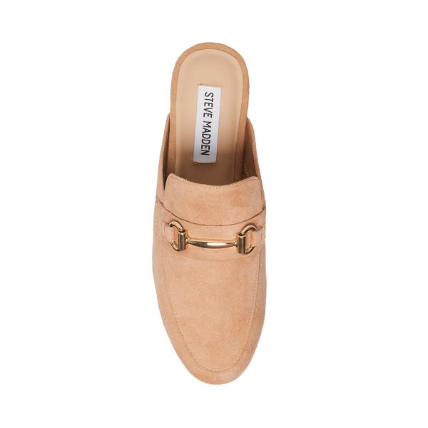 Steve Madden Kandi Camel Suede Platte Schoenen Dames Bruin | SM-340CY