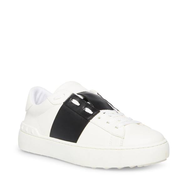 Steve Madden Keaton Sneakers Dames Wit Zwart | SM-251CN