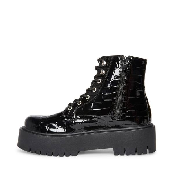 Steve Madden Keeghan Enkellaarsjes Dames Zwart | SM-934VT