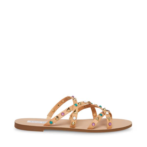 Steve Madden Kelsey Natural Sandalen Dames Beige Gekleurd | SM-890YR