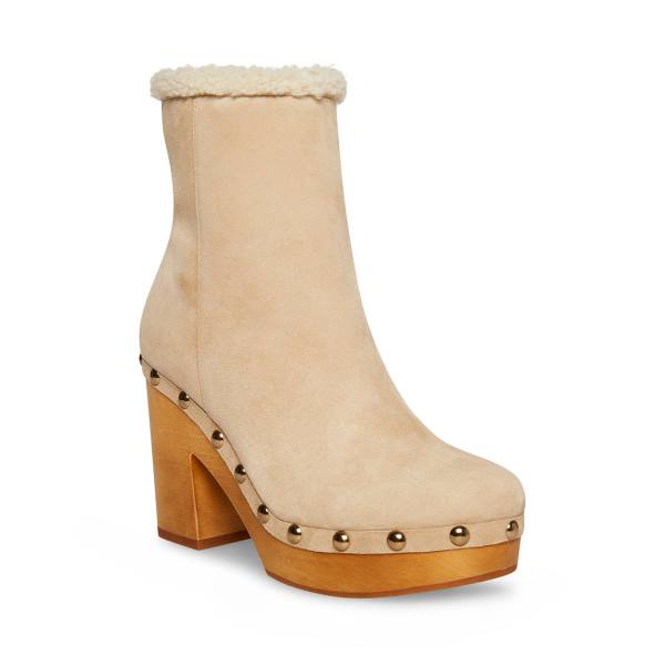 Steve Madden Kent Sand Suede Enkellaarsjes Dames Bruin | SM-318NW