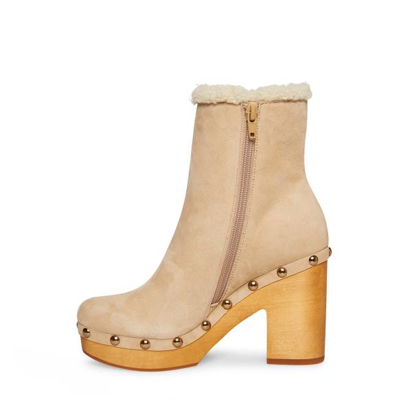 Steve Madden Kent Sand Suede Enkellaarsjes Dames Bruin | SM-318NW