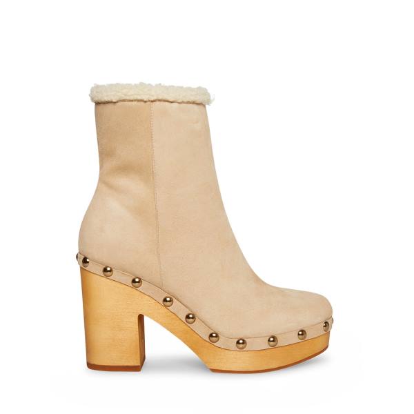 Steve Madden Kent Sand Suede Enkellaarsjes Dames Bruin | SM-318NW