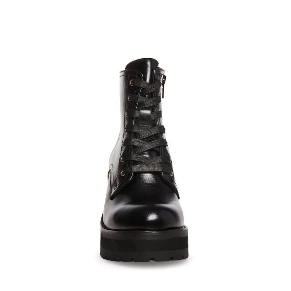 Steve Madden Kerry Leren Enkellaarsjes Dames Zwart | SM-432BW