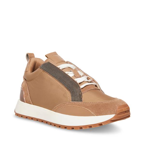 Steve Madden Keyan Taupe Sneakers Dames Grijs Bruin Gekleurd | SM-247KE