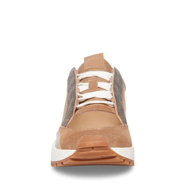 Steve Madden Keyan Taupe Sneakers Dames Grijs Bruin Gekleurd | SM-247KE