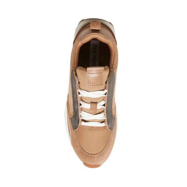 Steve Madden Keyan Taupe Sneakers Dames Grijs Bruin Gekleurd | SM-247KE