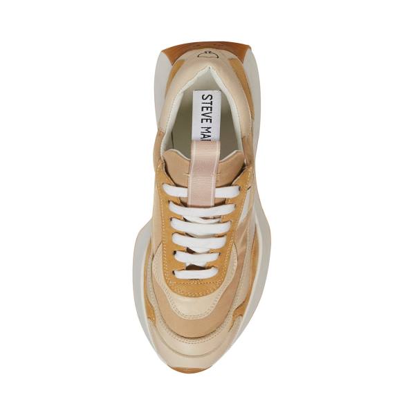 Steve Madden Korry Natural Sneakers Dames Beige Gekleurd | SM-185EI